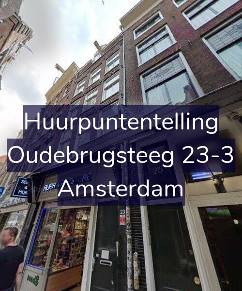 Foto gevel Huurpuntentelling voor Oudebrugsteeg 23-3, Amsterdam