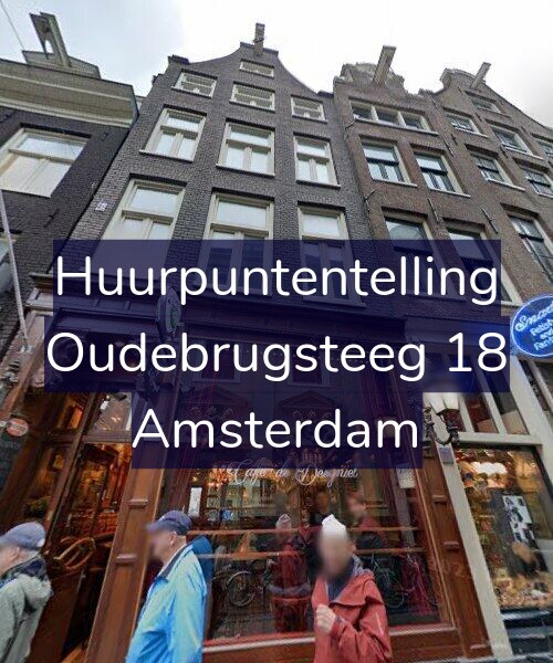 Foto gevel Huurpuntentelling voor Oudebrugsteeg 18, Amsterdam