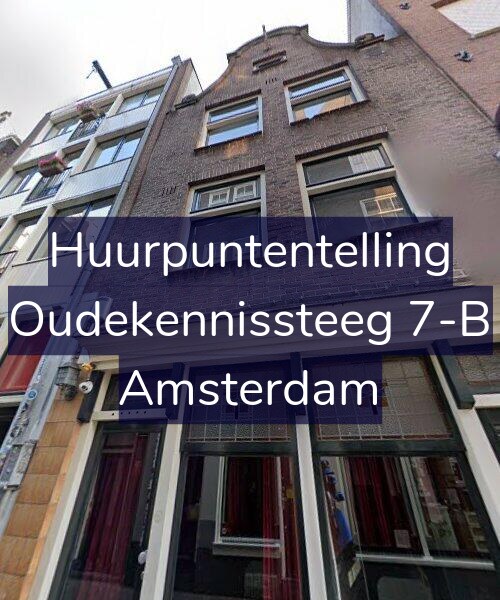 Foto gevel Huurpuntentelling voor Oudekennissteeg 7-B, Amsterdam