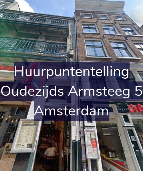 Foto gevel Huurpuntentelling voor Oudezijds Armsteeg 5, Amsterdam