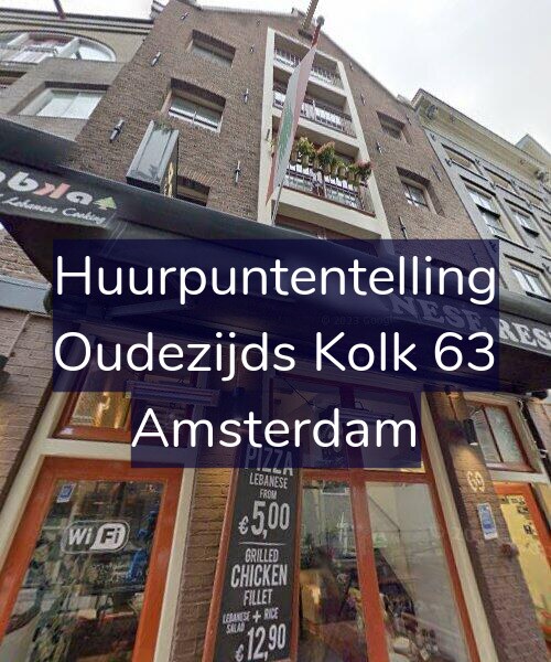 Foto gevel Huurpuntentelling voor Oudezijds Kolk 63, Amsterdam