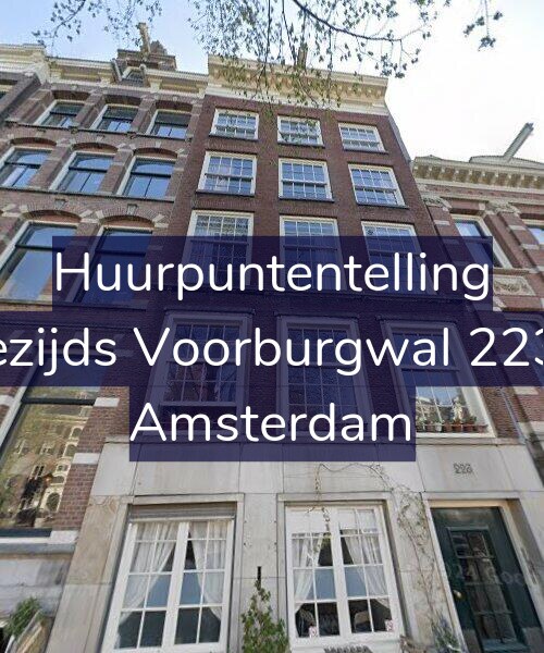 Foto gevel Huurpuntentelling voor Oudezijds Voorburgwal 223-HV, Amsterdam