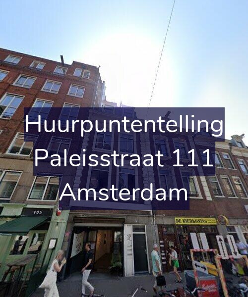 Foto gevel Huurpuntentelling voor Paleisstraat 111, Amsterdam