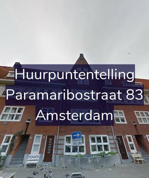 Foto gevel Huurpuntentelling voor Paramaribostraat 83, Amsterdam