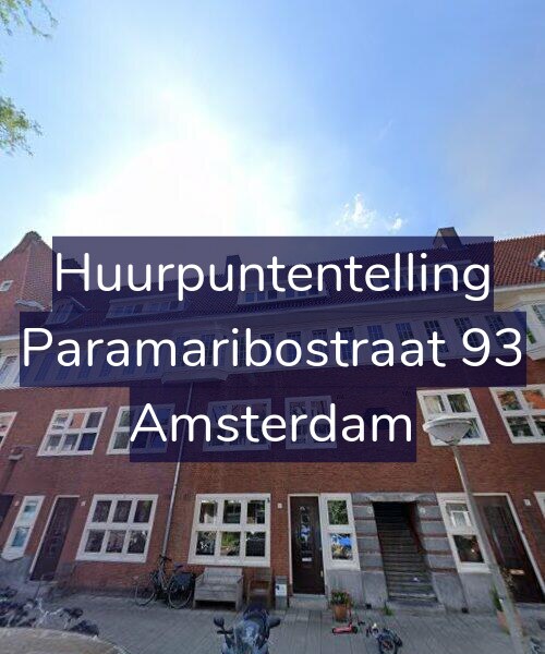 Foto gevel Huurpuntentelling voor Paramaribostraat 93, Amsterdam