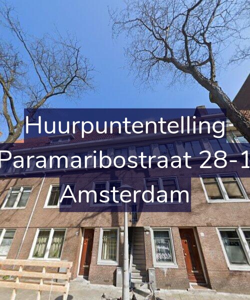 Foto gevel Huurpuntentelling voor Paramaribostraat 28-1, Amsterdam