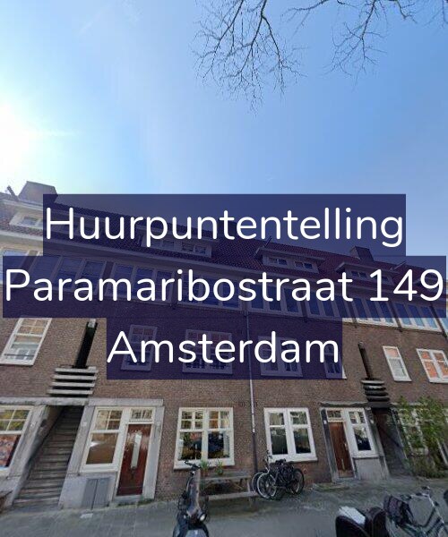 Foto gevel Huurpuntentelling voor Paramaribostraat 149, Amsterdam
