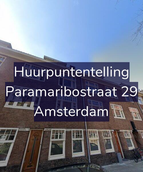 Foto gevel Huurpuntentelling voor Paramaribostraat 29, Amsterdam