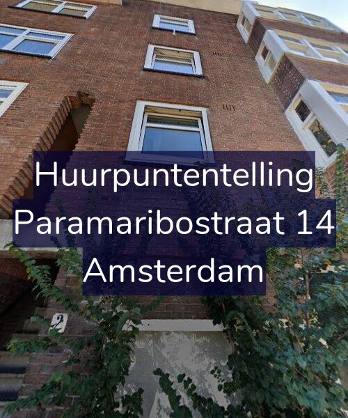 Foto gevel Huurpuntentelling voor Paramaribostraat 14, Amsterdam