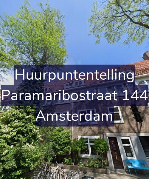 Foto gevel Huurpuntentelling voor Paramaribostraat 144, Amsterdam