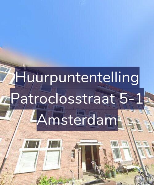 Foto gevel Huurpuntentelling voor Patroclosstraat 5-1, Amsterdam