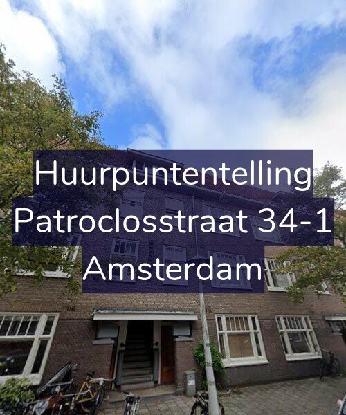 Foto gevel Huurpuntentelling voor Patroclosstraat 34-1, Amsterdam