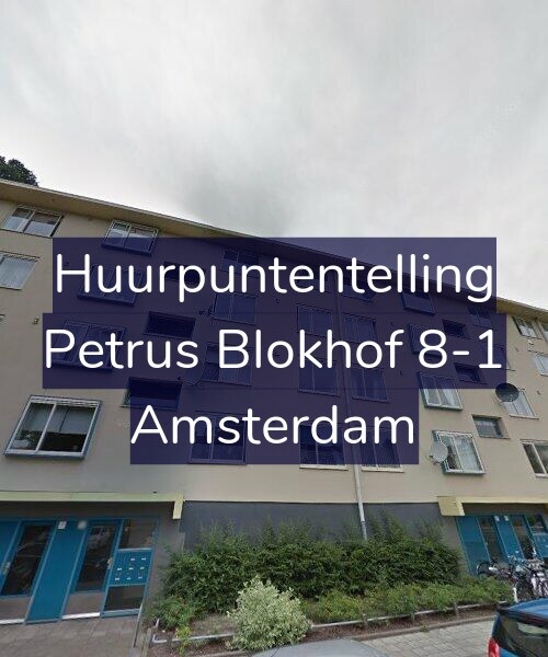 Foto gevel Huurpuntentelling voor Petrus Blokhof 8-1, Amsterdam