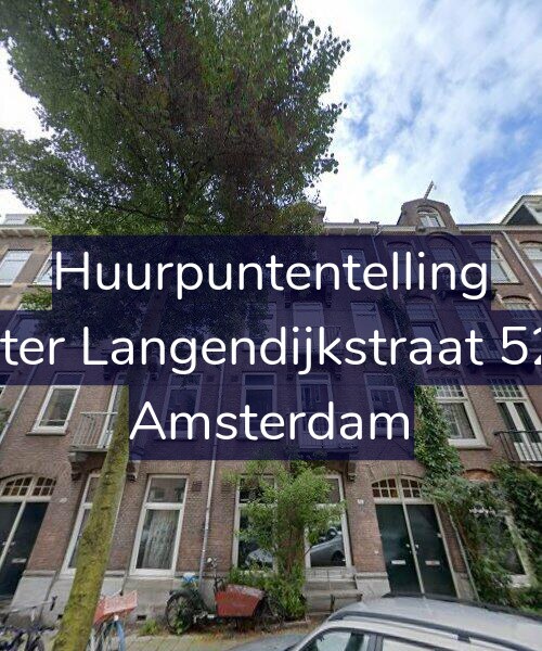 Foto gevel Huurpuntentelling voor Pieter Langendijkstraat 52-1, Amsterdam