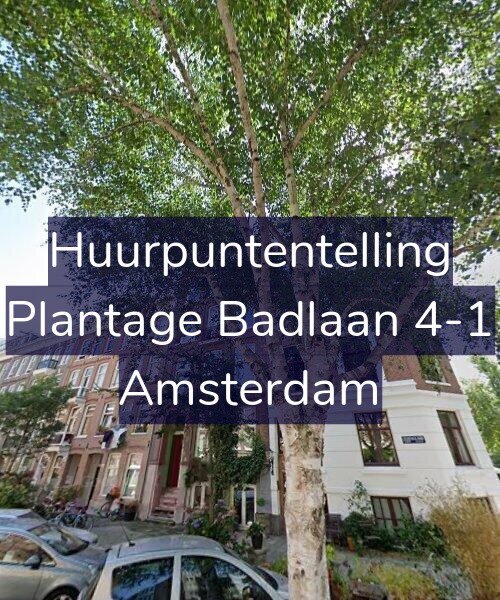 Foto gevel Huurpuntentelling voor Plantage Badlaan 4-1, Amsterdam