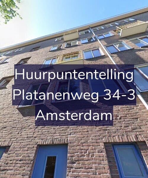 Foto gevel Huurpuntentelling voor Platanenweg 34-3, Amsterdam