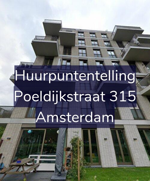 Foto gevel Huurpuntentelling voor Poeldijkstraat 315, Amsterdam