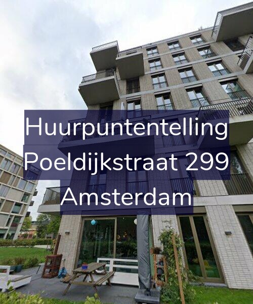 Foto gevel Huurpuntentelling voor Poeldijkstraat 299, Amsterdam