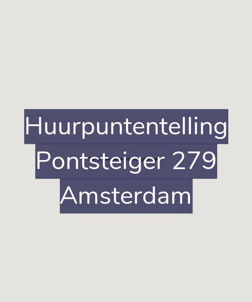 Foto gevel Huurpuntentelling voor Pontsteiger 279, Amsterdam