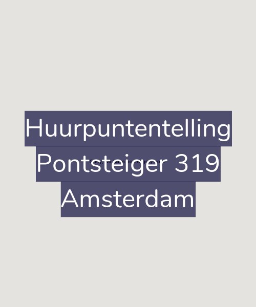 Foto gevel Huurpuntentelling voor Pontsteiger 319, Amsterdam