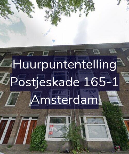 Foto gevel Huurpuntentelling voor Postjeskade 165-1, Amsterdam