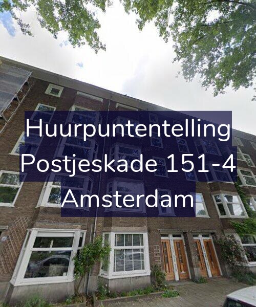 Foto gevel Huurpuntentelling voor Postjeskade 151-4, Amsterdam