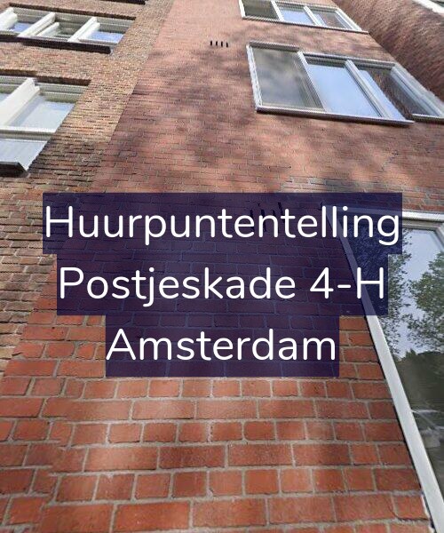 Foto gevel Huurpuntentelling voor Postjeskade 4-H, Amsterdam