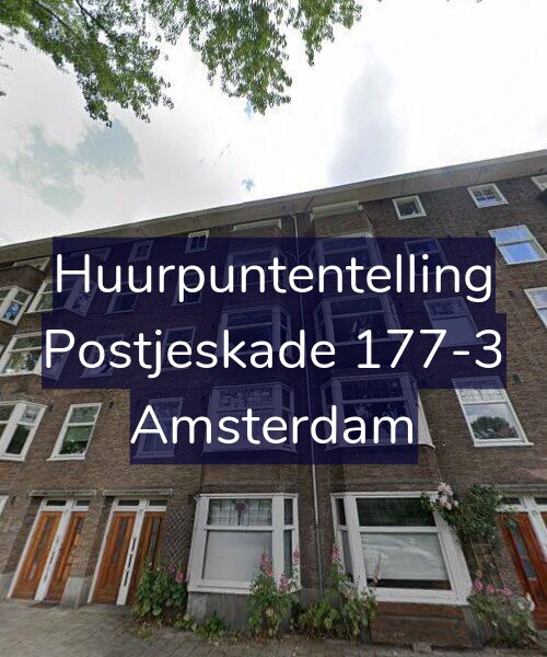 Foto gevel Huurpuntentelling voor Postjeskade 177-3, Amsterdam