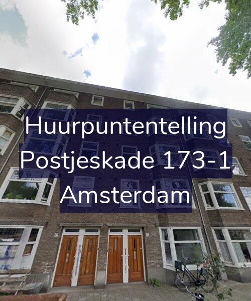 Foto gevel Huurpuntentelling voor Postjeskade 173-1, Amsterdam