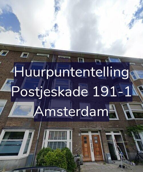 Foto gevel Huurpuntentelling voor Postjeskade 191-1, Amsterdam