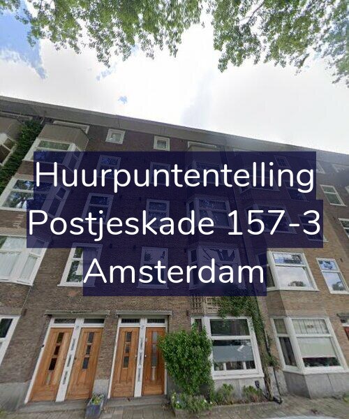 Foto gevel Huurpuntentelling voor Postjeskade 157-3, Amsterdam