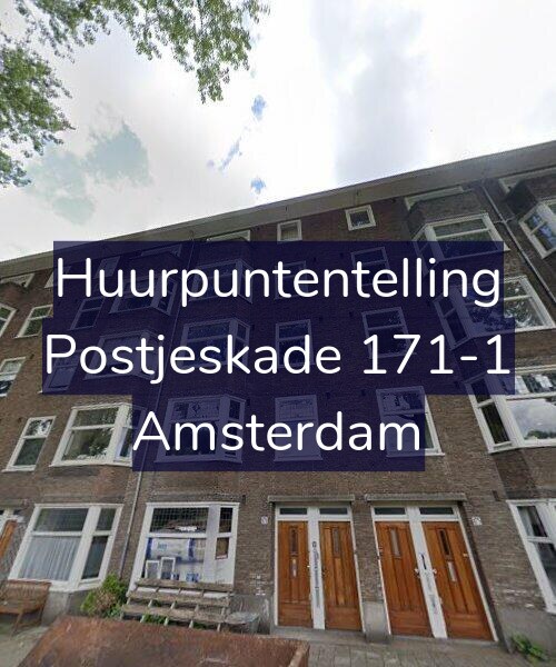 Foto gevel Huurpuntentelling voor Postjeskade 171-1, Amsterdam