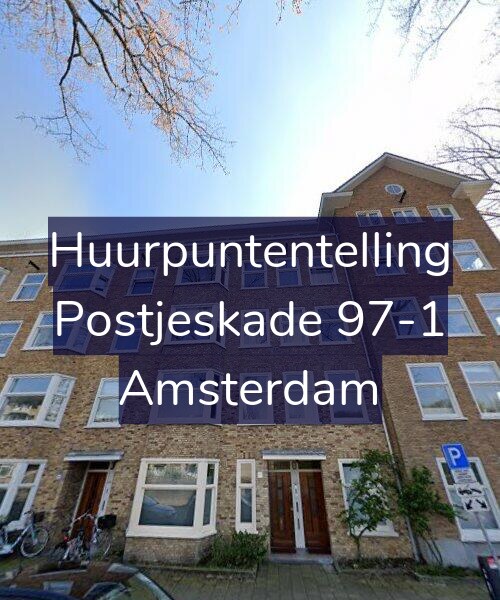 Foto gevel Huurpuntentelling voor Postjeskade 97-1, Amsterdam