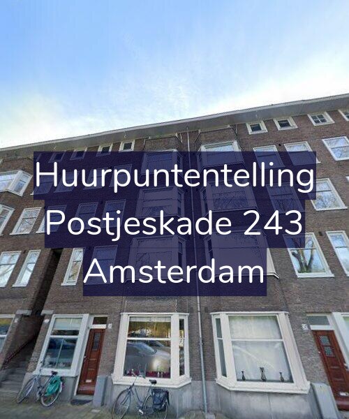 Foto gevel Huurpuntentelling voor Postjeskade 243, Amsterdam