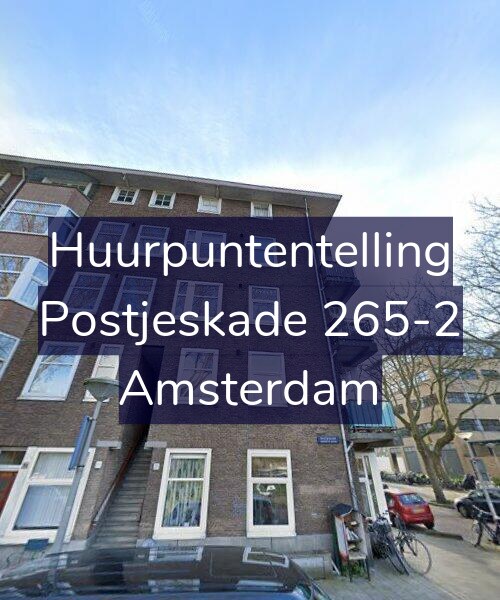 Foto gevel Huurpuntentelling voor Postjeskade 265-2, Amsterdam
