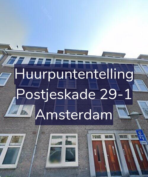 Foto gevel Huurpuntentelling voor Postjeskade 29-1, Amsterdam