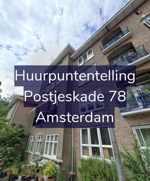 Foto gevel Huurpuntentelling voor Postjeskade 78, Amsterdam