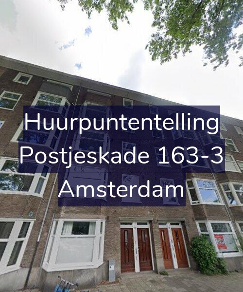 Foto gevel Huurpuntentelling voor Postjeskade 163-3, Amsterdam