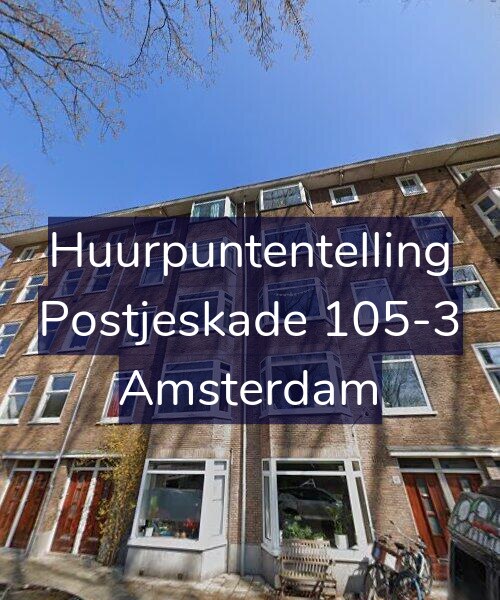 Foto gevel Huurpuntentelling voor Postjeskade 105-3, Amsterdam