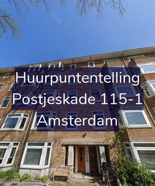 Foto gevel Huurpuntentelling voor Postjeskade 115-1, Amsterdam