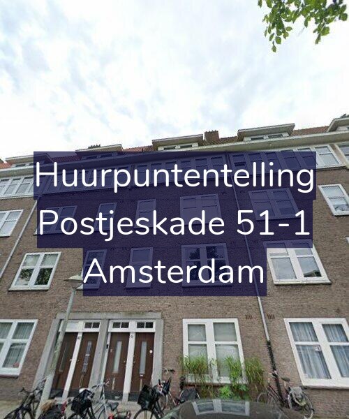 Foto gevel Huurpuntentelling voor Postjeskade 51-1, Amsterdam