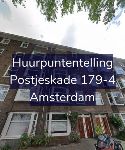 Foto gevel Huurpuntentelling voor Postjeskade 179-4, Amsterdam