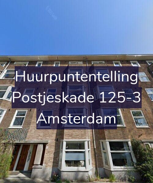 Foto gevel Huurpuntentelling voor Postjeskade 125-3, Amsterdam