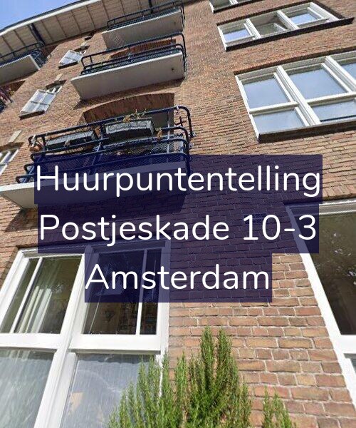 Foto gevel Huurpuntentelling voor Postjeskade 10-3, Amsterdam