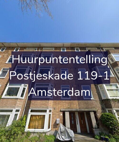 Foto gevel Huurpuntentelling voor Postjeskade 119-1, Amsterdam