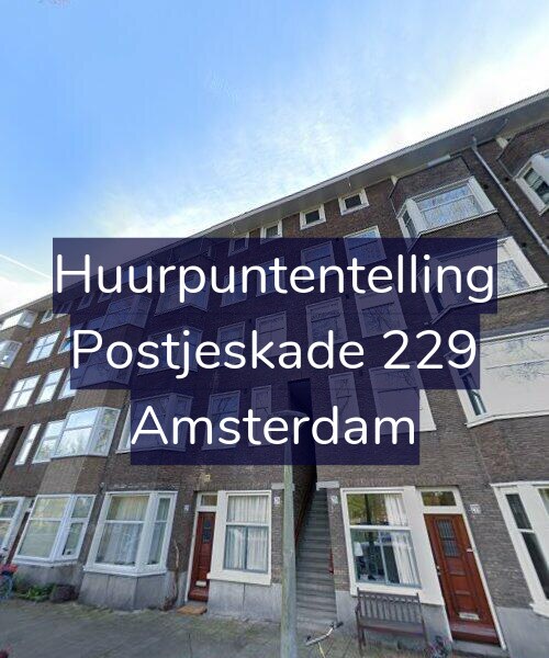 Foto gevel Huurpuntentelling voor Postjeskade 229, Amsterdam