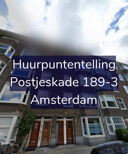 Foto gevel Huurpuntentelling voor Postjeskade 189-3, Amsterdam