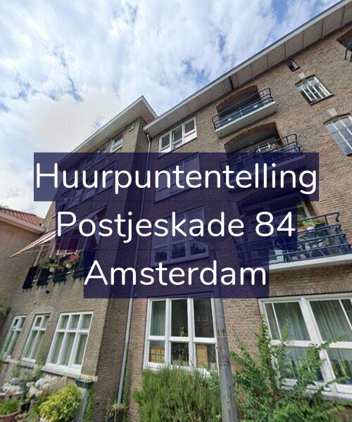 Foto gevel Huurpuntentelling voor Postjeskade 84, Amsterdam