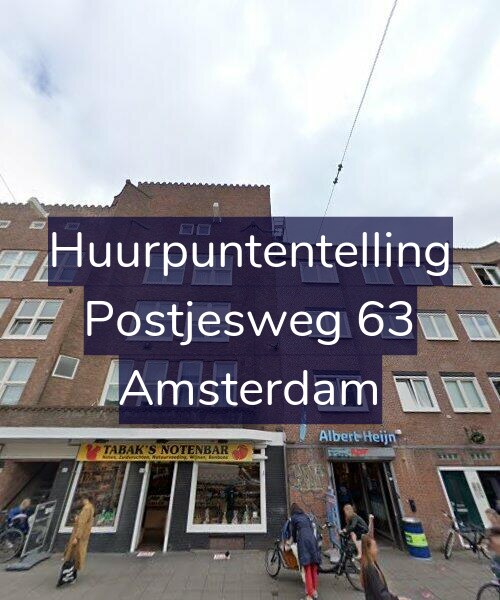 Foto gevel Huurpuntentelling voor Postjesweg 63, Amsterdam