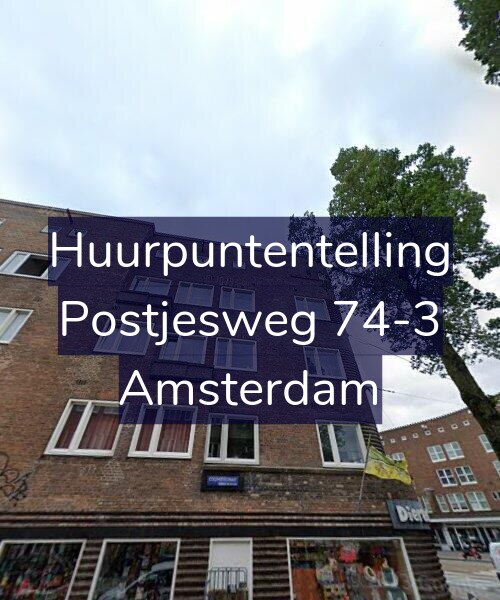 Foto gevel Huurpuntentelling voor Postjesweg 74-3, Amsterdam